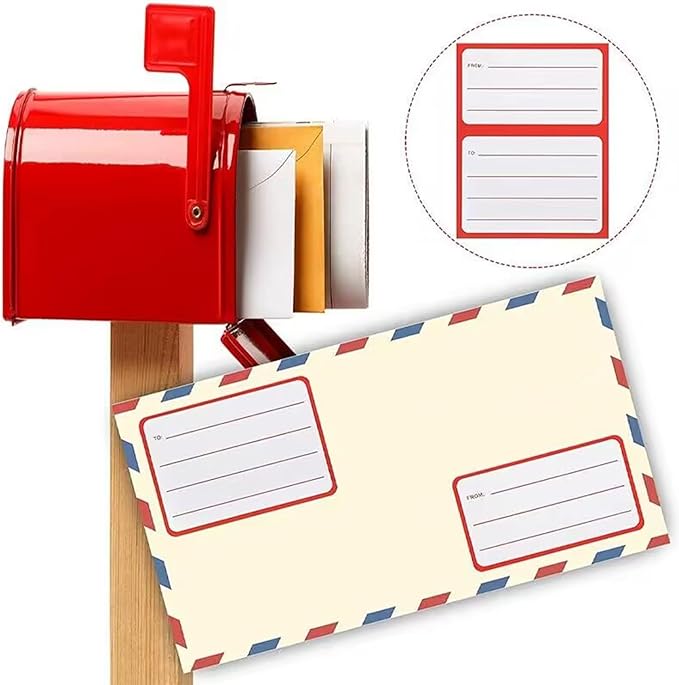 100 Pcs Self - Adhesive to/from Address Mailing Labels, Perfect for Boxes, Envelopes, and Shipping (4.5x3.5 Inch, 50 Sheets) | Address Labels - TrueDesk