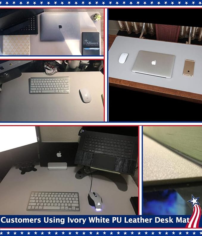 24 X 60 Inch XL Desk Mat Desktop Protector Non - Slip PU Leather Desk Pad Blotter Laptop Computer Gaming Keyboard Mouse Pad Writing Mat Desk Cover for Women Men Kids Girls Rctangular Waterproof Black | Desk Pads Blotters - TrueDesk