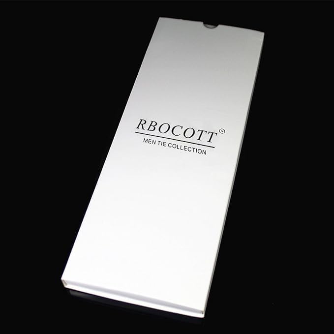 RBOCOTT Solid Color Tie Formal Necktie for Men