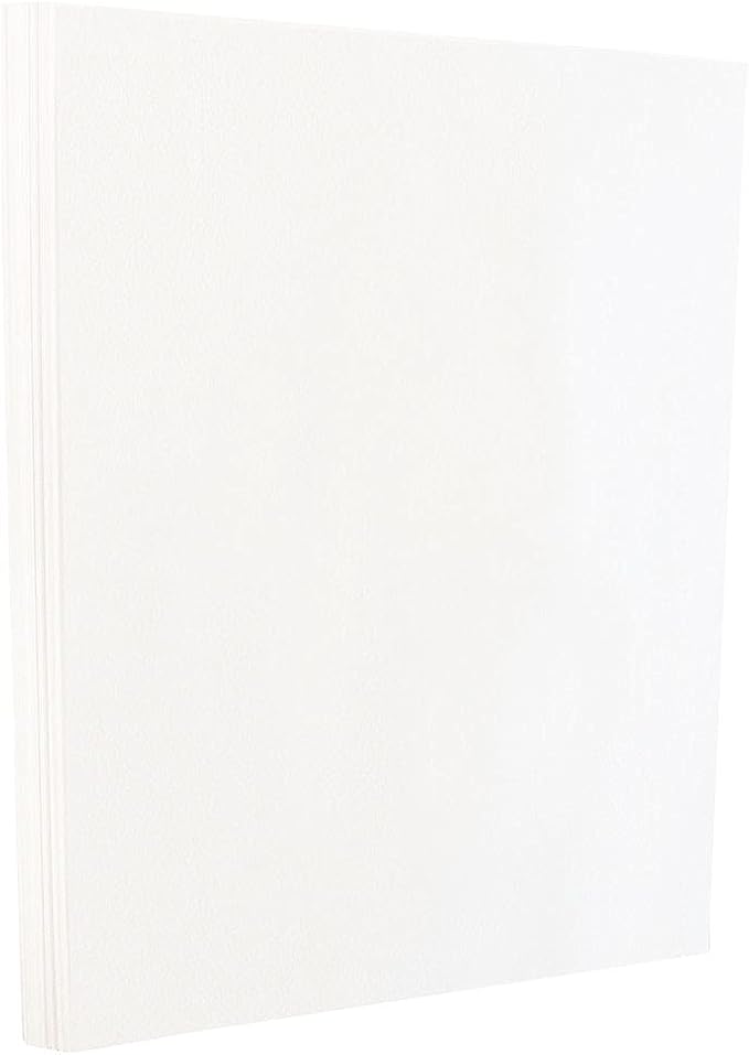 JAM PAPER Colored 80lb Cardstock - Glossy 2 Sided - 8.5 x 11 Coverstock - 216 GSM - White - 500 Sheets/Ream