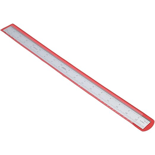 SPI 14-458-4 Rigid Steel Rule: English/Metric Graduation, 1-1/8" Wide x 18 inches (450 mm)