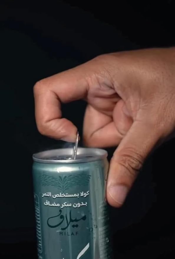 Milaf Date Cola - 8.1 fl oz | Sweet Carbonated Soda Soft Drink Made with Date Extract | Refreshing Non-Alcoholic Beverage | Ideal for Those Following Alcohol-Free Lifestyle | (Single Can)