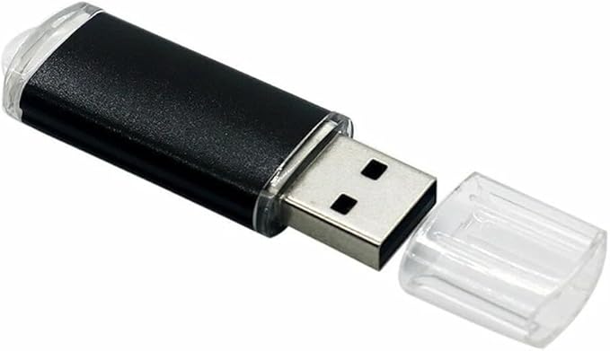 Generic 64GB USB Flash Drive 5 Pack, USB 2.0 Swivel Thumb Drives, High-Speed Data Transfer, Portable Memory Stick for Computers, Laptops, TV, Car, PS4/5 - Bundle (5 Pack Plastic USB Black, 64GB)