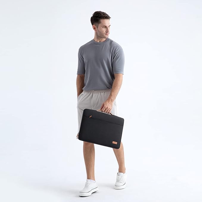 DOMISO Laptop Case Sleeve Protective Cover Compatible with MacBook Air 13 M4 M3 M2,MacBook Pro M2 M1,iPad Air/Pro,13 inch Dell,Lenovo, HP,Asus,Waterproof Computer Cases Bag with Handle,Black