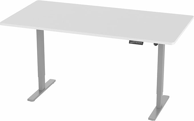 VIVO Electric 71 x 36 in Standing Desk, Memory Height Adjustment, 1B Series, White Top Gray Frame, DESK-KIT-1G7W-36