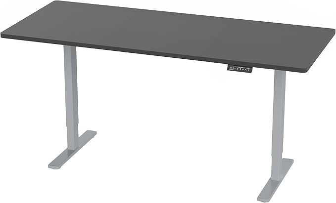 VIVO Electric 71 x 30 in Standing Desk, Memory Height Adjustment, 1B Series, Black Top Gray Frame, DESK-KIT-1G7B