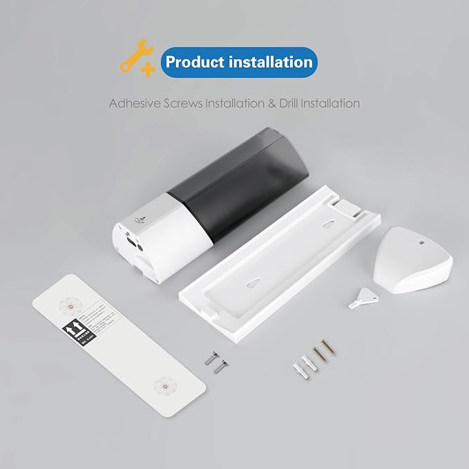 Automatic Soap Dispenser, 24.6oz/700ml Wall Mount Liquid Soap Dispenser Touchless Battery Operated Hand Soap Dispenser with 3 Adjustable Soap Dispensing Levels for Bathroom and Kitchen