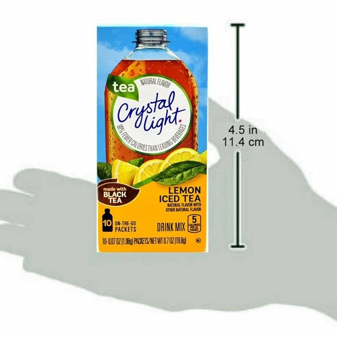 Crystal Light On The Go Sticks - 20oz Water Bottle Size - 30ct Boxes (Pack of 4) - Iced Tea