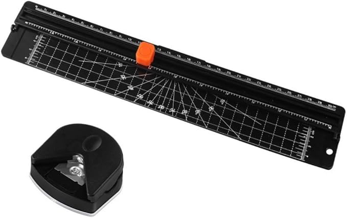 A4 Paper Cutter Machine With Photo Trimmers & Cutting Mat(Round cutter), Paper Cutter Photo Trimmer, Cutting Machine for Craft Paper, Coupon, Label, Cardstock