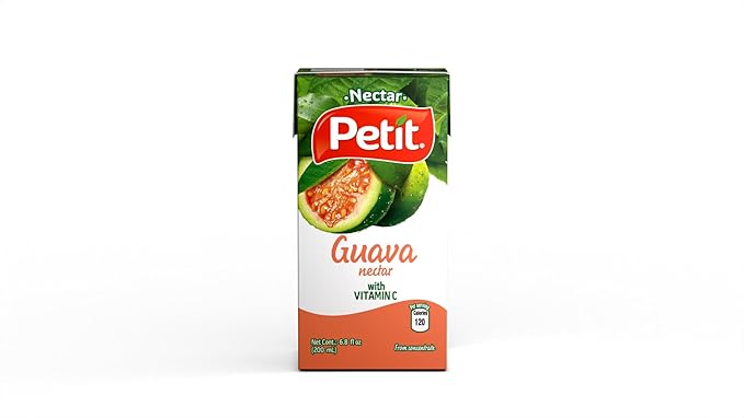 Petit Guava Nectar, 200 ml (Pack of 24) โ Refreshing Tropical Fruit Beverage
