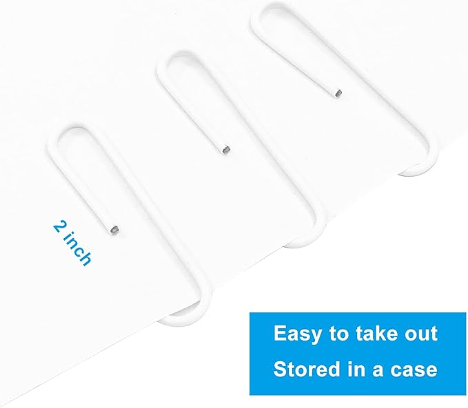 100Pcs 2 Inch Large Paper Clips, White Coated Jumbo Reusable Big Paperclips for Office School Home Document Organizing