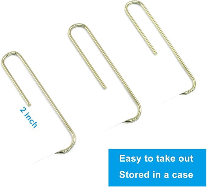 100Pcs 2 Inch Large Paper Clips, Rose Gold Coated Jumbo Reusable Big Paperclips for Office School Home Document Organizing