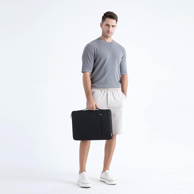 DOMISO 16 inch Laptop Sleeve Case Water Resistant Shockproof Protective Computer Bag for 16" Dell/HP Pavilion Envy/ThinkPad IdeaPad/ASUS Vivobook,Black