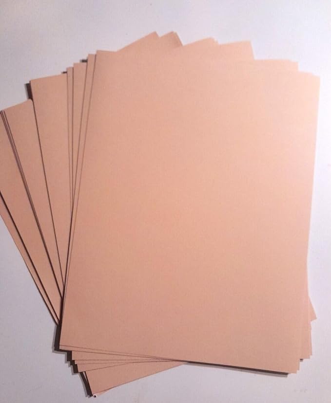 Copy And Print Paper, Variety of Sizes and Weights, Tan Color, 250 Sheets. (67# Vallum bristol, 8.5"x11")