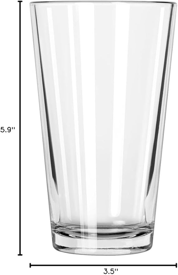 Libbey Pint Glass with DuraTuff Rim (1639HT), 16oz