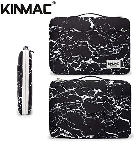 Kinmac 360° Heavy Duty Protective Laptop Computer Sleeve case Bag Cover with Handle for MacBook Pro 14 inch,14 inch-14.4 inch HP Lenovo Dell ASUS Acer Laptop (Black Marble)