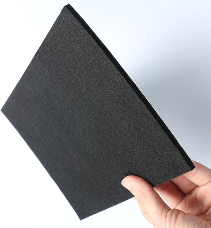 6" X 8" X 1/5" Thick Heavy Duty Felt Sheets - 8 Sheets (Black) | Furniture Pads - TrueDesk