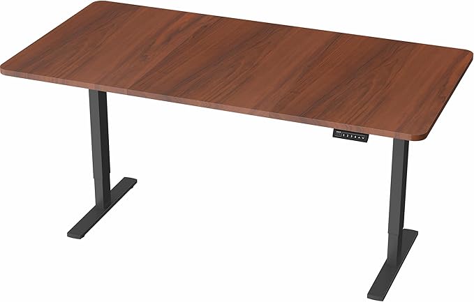 VIVO Electric 71 x 36 in Standing Desk, Memory Height Adjustment, 1B Series, Dark Walnut Top Black Frame, DESK-KIT-1B7D-36