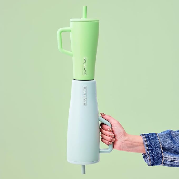 BrüMate Era 20 oz Tumbler with Handle and Straw | 100% Leakproof Insulated Tumbler with Lid and Straw | Made of Stainless Steel | Cup Holder Friendly Base | 20oz (Java)