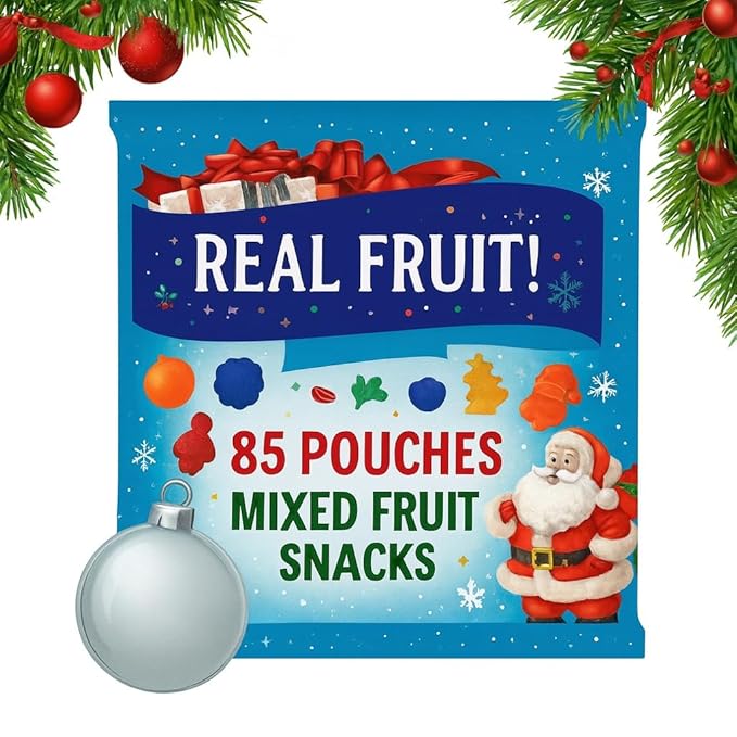 Holiday Mixed Fruit Snacks Variety Pack, 85 Count