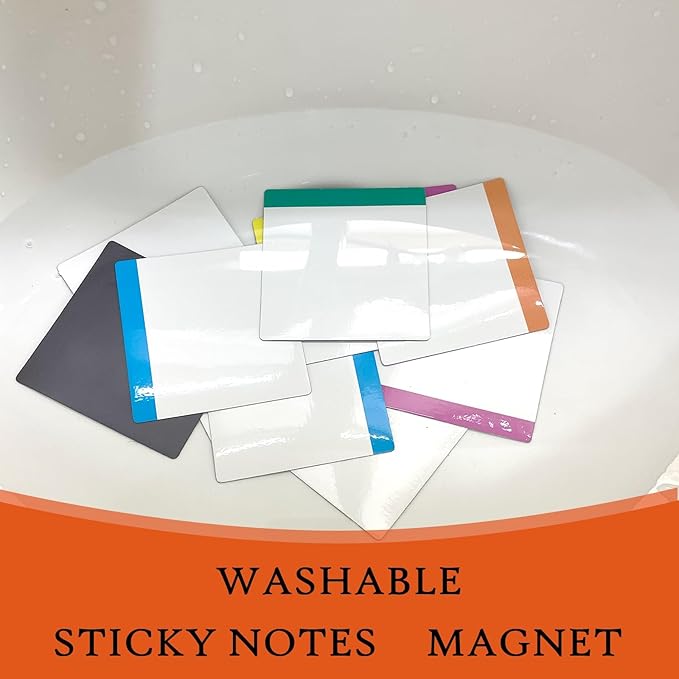 Dry Erase Magnetic Message Pads 6x6 for Office,Sticky Notes Magnets as Teacher Essentials for Classroom,Pack 6