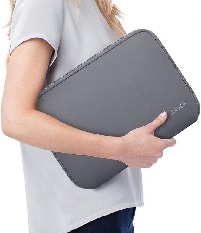 ARVOK 15 15.6 16 inch Laptop Sleeve Ultra-Thin Case MacBook pro 16 inch Sleeve Water-Resistant Notebook Computer Pocket Tablet Briefcase Carrying Bag/Pouch Skin Cover for HP/Dell/Lenovo/Asus/Acer Gray
