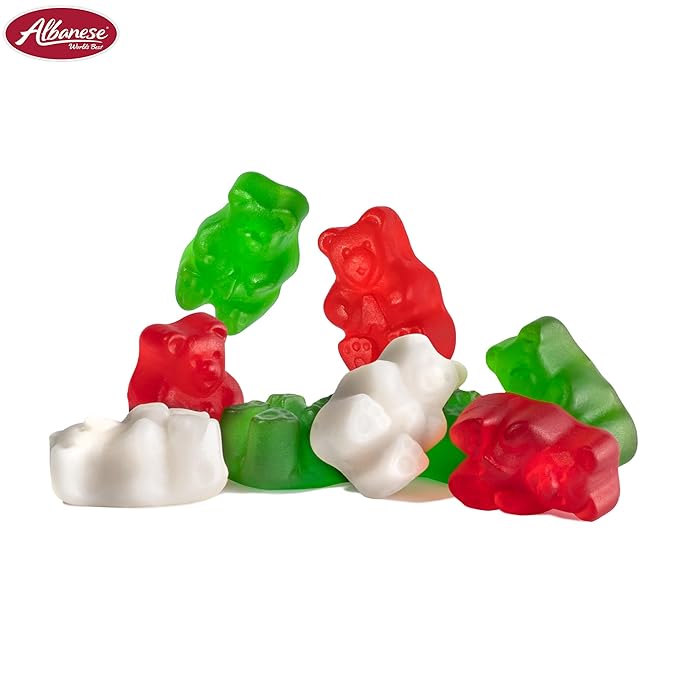 Albanese Worlds Best, Holiday Candy, Christmas Bear Gummies, 5lb Bag, Great Stocking Stuffers, Gluten-Free
