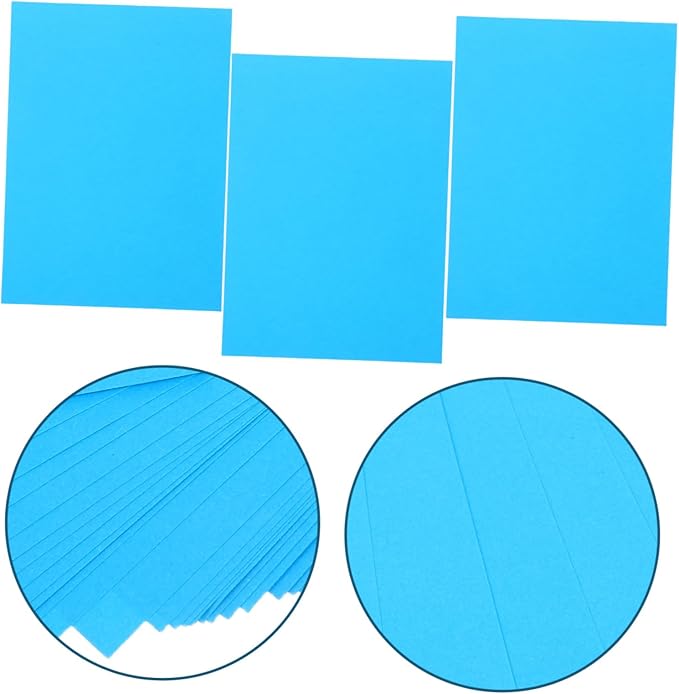 Zerodeko 100pcs Blue Colored Copy Paper Printer Paper for Origami Crafts DIY Art Projects Vibrant Color Reproduction Ink Absorbent Duplex Printing Suitable for Advertising and Design Drafts