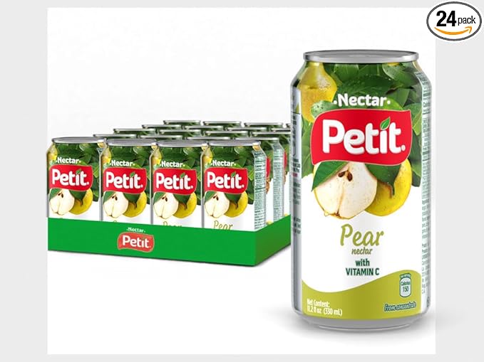 Petit Nectar| Recyclable Can | 330 ml (Pack of 24) (Pear)