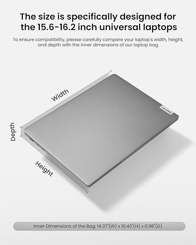 tomtoc 360° Protective Laptop Sleeve for 15.6-16 Inch Acer Aspire 1/3/5/7, Chromebook, Lenovo IdeaPad L3, HP Pavilion/Envy, ASUS Chromebook/VivoBook, Water-Resistant Notebook Accessory Bag Case