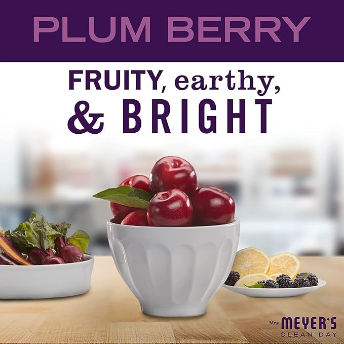 Mrs. MEYER'S Liquid Hand Soap Variety, 1 Plum Berry Refill, 1 Plum Berry Hand Soap, 2 CT