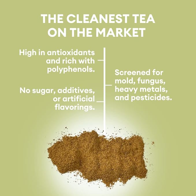 Cusa Tea & Coffee | Premium Instant Green Tea With Real Fruit & Spices | Organic Leaves Drink Mix Packets | Hot or Iced Tea (30 Single Servings)