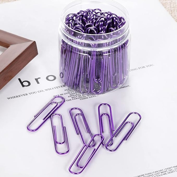 PaperClips, 100PCS 2" Paper Clips Large(50MM, Durable & Rust Resistant Coated PaperClips, Large Paper Clips Great for Office, School and Personal Use