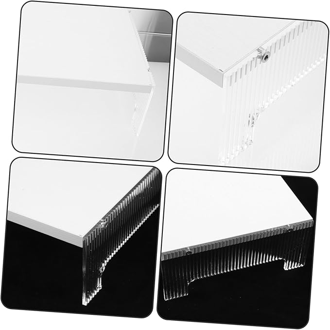 Mipcase Acrylic Monitor Stand Riser with Legs White Computer Lifting Rack for Desk Posture Improvement Neck Shoulder Relief Home Office Use