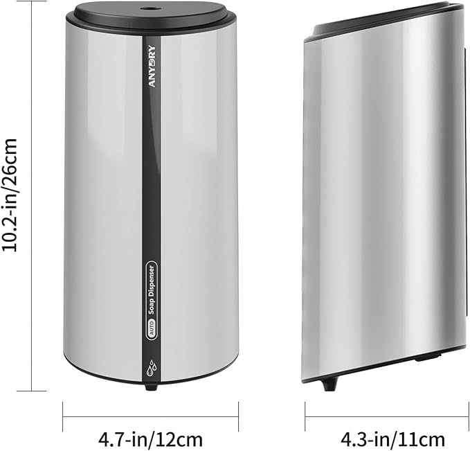 29fl.oz/850ml Commercial Automatic Liquid Soap Dispenser Wall-Mounted Large Capacity Model 1209 Silver