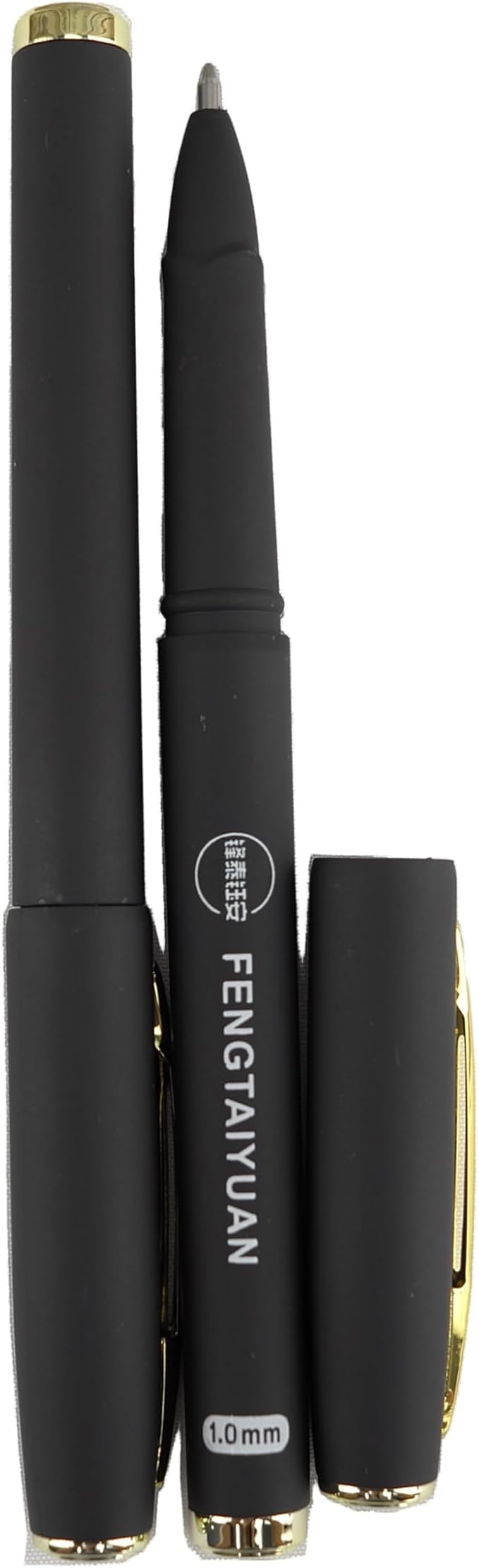 Fengtaiyuan Black Gel Ink Rollerball Pens - Comfortable Non-Slip Grip, Writting Smooth, Black Ink, Bold Point, 1.0mm Quick-Drying Ink, 18-Piece Box (10P18)