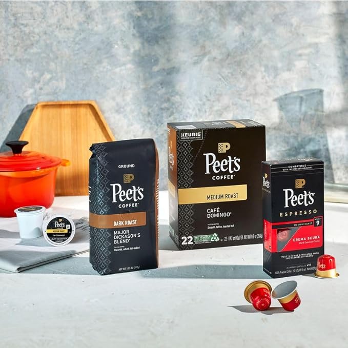 Peet's Coffee, USDA Organic Dark Roast Keurig K-Cup Pods - Alma de la Tierra 10 Count (1 Box of 10 Pods)