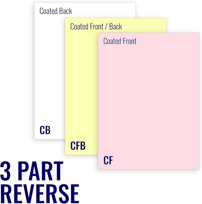 1670 Sets, 8-1/2" x 11" Pre Collated, Carbonless Paper, 3 Part Reverse, (White, Canary, Pink),Ncr5900 Category: Copy and Multi Purpose Paper
