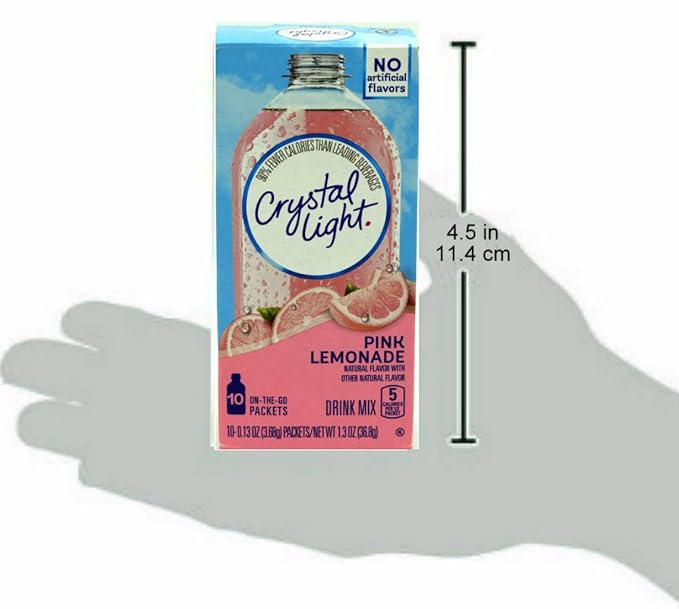 Crystal Light On The Go Pink Lemonade, 10-Packet Box (Pack of 7)