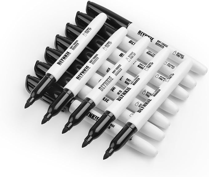 Dry Erase Markers Bulk Pack of 102 Fine Tip Black Whiteboard Markers, Low Odor Suitable for School Office or Home