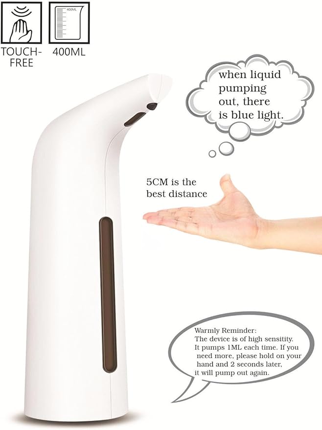 Touchless Automatic Soap Dispenser for Bathroom and Kitchen, Liquid Hand Soap Dispenser, IPX6 Water-Resistant, 14 fl oz