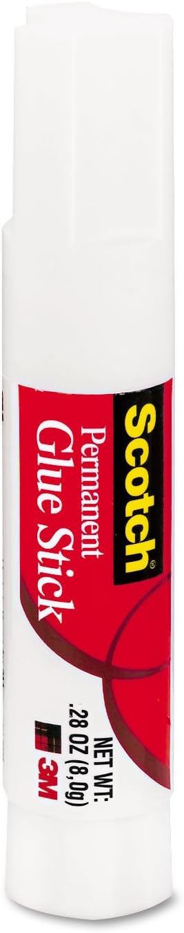 Scotch 600824S Permanent Glue Stick.28 oz, 24/Pack