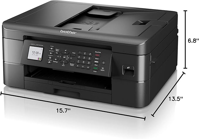 Brother MFC-J1010DW Wireless Color Inkjet All-in-One Printer with Mobile Device and Duplex Printing, Refresh Subscription and Amazon Dash Replenishment Ready (Renewed Premium)