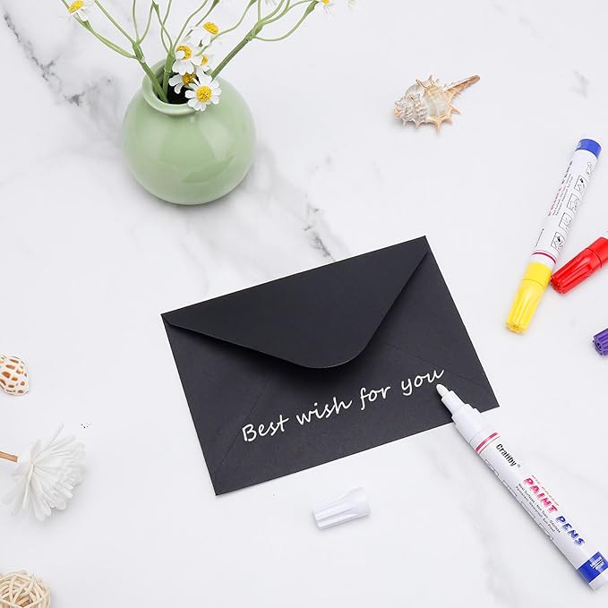 White Paint Markers, 12 Pack Oil-Based Waterproof Quick Dry Permanent Paint Pen Set for Rocks Painting, Wood, Plastic, Canvas, Glass, Mugs, Metal, Tire, Stone, DIY Craft