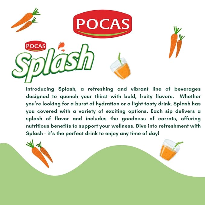 SPLASH Peach Carrot Juice Drink 750ml, 4 Pack