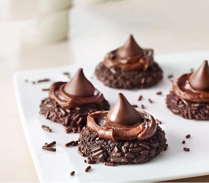 Special Dark Kisses Chocolate - 4 LB (Approx. 400 pcs) - Bulk Individually Wrapped Purple Foil Candy 034000859528