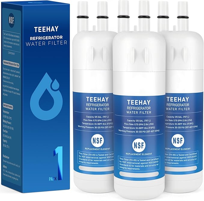 Filter 1 Water Filter Replacement, Compatible with EveryDrop Filter 1, Kitchenaid KAD1RXD1, Whirlpool WRS315SDHT, WRS331SDHW, WRS331SDHB, WRS331SDHM, WRSA71CIHZ, WRS555SIHB, 3 Pack