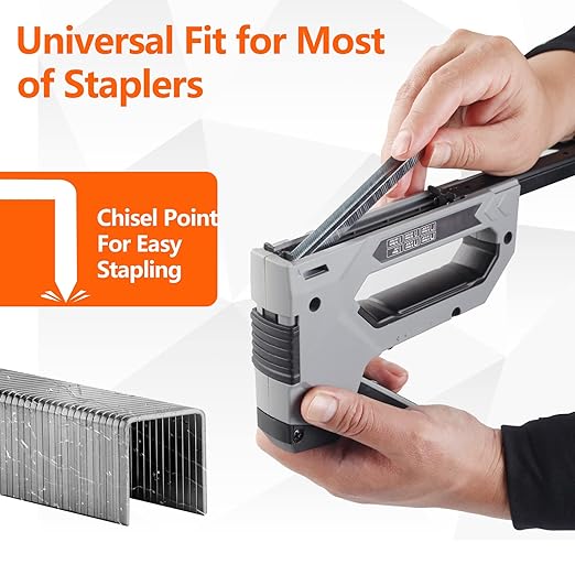 Heavy Duty T50 1/2 inch Staples 5000-Count, 20 Gauge Galvanized, for Pneumatic, Electric, Manual T50 Stapler Gun