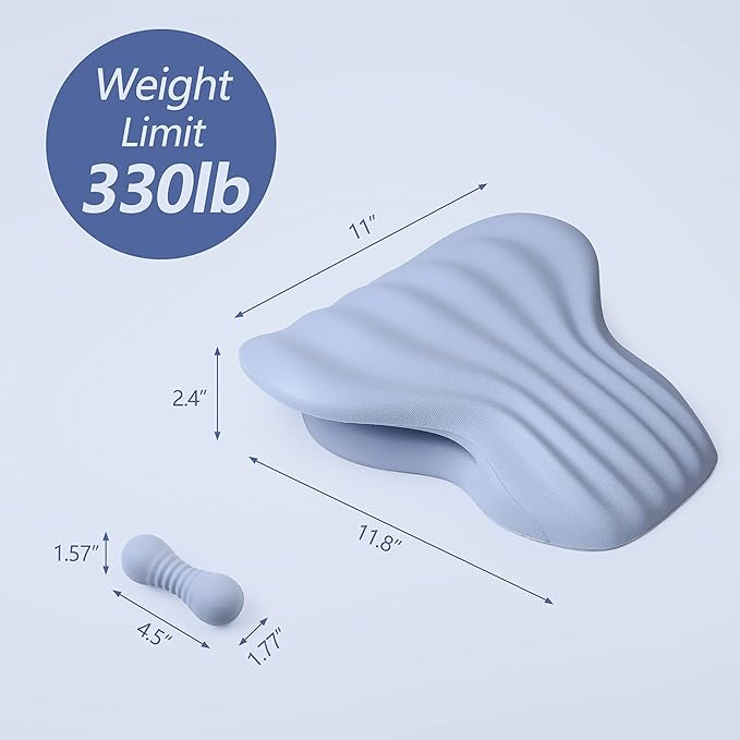 RESTCLOUD Back Stretcher for Back Pain Relief, Lower Back Stretcher Back Stretching Cushion, Lumbar Stretcher Device Helps with Spinal Stenosis Herniated Disc Sciatica Nerve