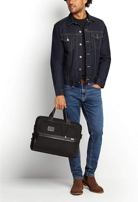 TUMI Alpha Expandable Organizer Laptop Briefcase - 15-Inch Laptop Briefcase Organizer for Men & Women - Travel Laptop Bag